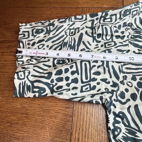 Vintage EXCETERA 90's 100% SILK MENS BUTTON DOWN Short Sleeve SIZE Small - Picture 8 of 8